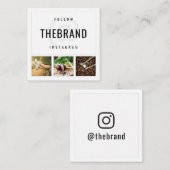 インスタ後を追グラムに私 スクエア名刺 (正面/裏面)