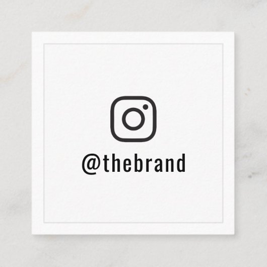インスタ後を追グラムに私 スクエア名刺 (裏面)