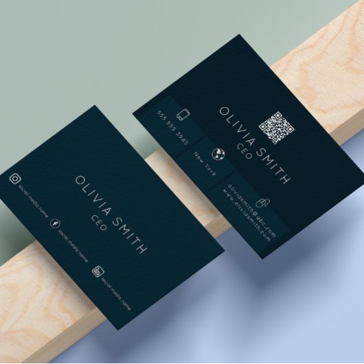 インスタ後を追グラム米国Qrコードミニマルモダンリスト 名刺