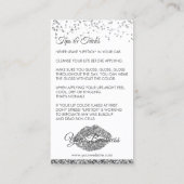 インストラクションのリップアプリケーションのヒントのトリックの構成 名刺 (裏面)