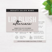 インストラクションカードの後のマイティ気にクリームリップ赤面 (デスク)