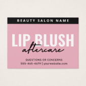 インストラクションカードの後の強力なピンク気にクリップ赤面 (正面)