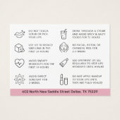 インストラクションカードの後の強力なピンク気にクリップ赤面 (裏面)