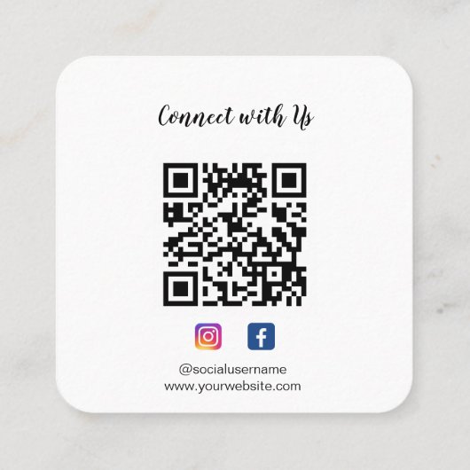 インストラクターカスタムセラピーヨガ スクエア名刺 (裏面)