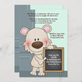 インストラクターハウンド先生の退職招待状 招待状 (正面/裏面)