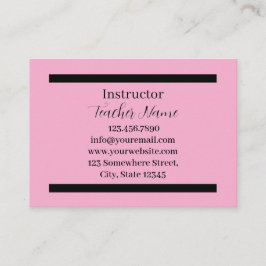 インストラクター先生ミニマル 名刺