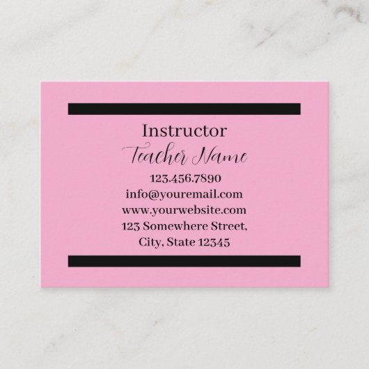 インストラクター先生ミニマル 名刺 (正面)