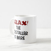 インストーラーがコーヒーマグを来た コーヒーマグカップ (正面左)