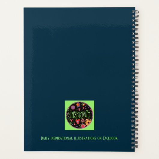 インスパイアお洒落カラフルフローラおもしろいトレンディー プランナー手帳 (裏面)