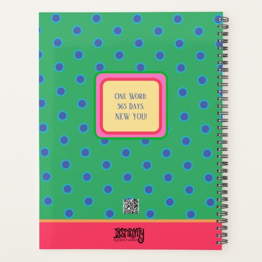 インスパイアのかわいらしフローラグローパーソナライズされたおもしろい プランナー手帳 (裏面)