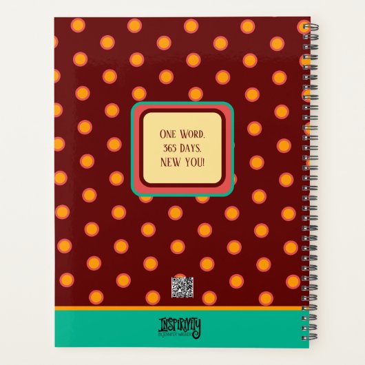 インスパイアのかわいらしフローラパーソナライズされたおもしろい プランナー手帳 (裏面)