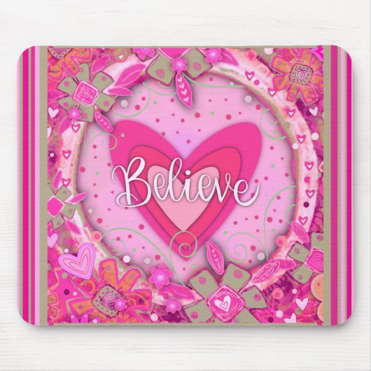 インスパイアのかわいらしフローラ マウスパッド (正面)