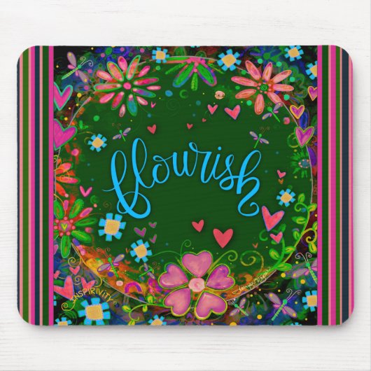 インスパイアのかわいらしフローラ マウスパッド (正面)