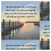 インスパイアのイザヤ30:31夕日 ファブリック (クローズアップ)