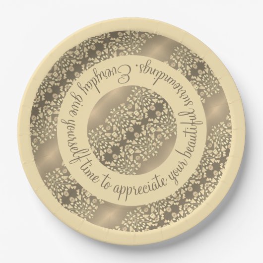 インスパイアのモダンデザイン ペーパープレート (正面)