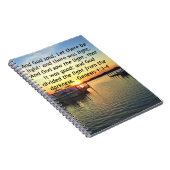 インスパイアの夕日の創世記1:3写真デザイン ノートブック (右側)