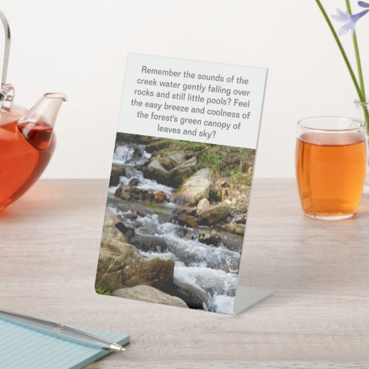 インスパイアの引用文やる気を起こさせるウォーターフォレス 台座サイン (インサイチュ)