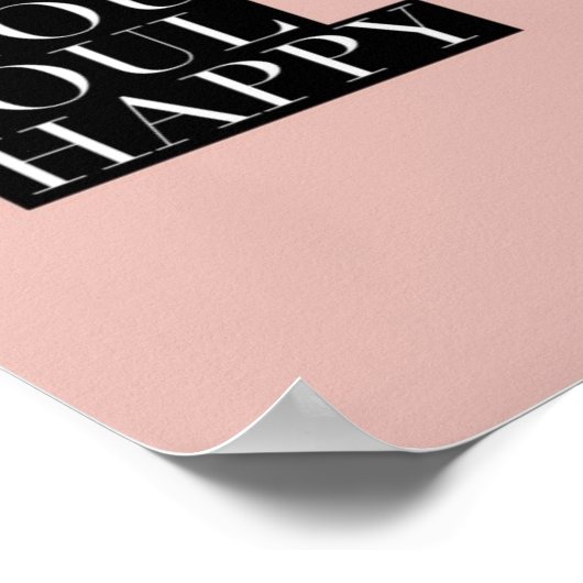 インスパイアの引用文 – 魂を幸せにする事をする ポスター (角)