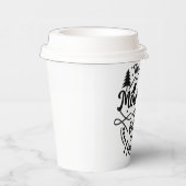 インスパイアの引用文lブユニークラック&ホワイト 紙コップ (右)