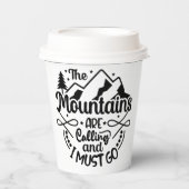 インスパイアの引用文lブユニークラック&ホワイト 紙コップ (正面)