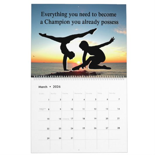 インスパイアの日の出体操引用文カレンダー カレンダー (3月 2026)