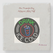 インスパイアの石の種類：大理石コースター ストーンコースター (正面)