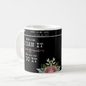 インスパイアの「夢もしを見る」卒業式カスタム コーヒーマグカップ (正面左)