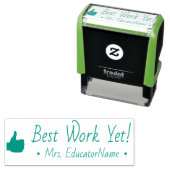 インスパイアの「最高のWork Yet!」 +カスタム講師の名前 セルフインキングスタンプ (インサイチュ)