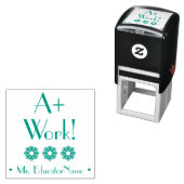 インスパイアの「A+作業！」 +カスタム家庭教師の名前 セルフインキングスタンプ (インサイチュ)