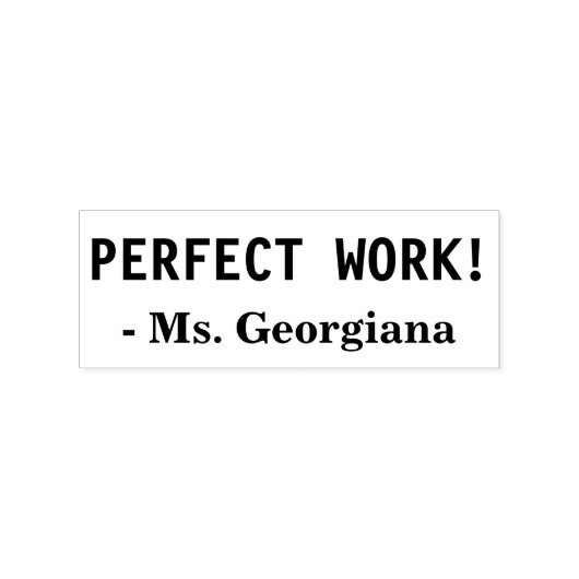 インスパイアの「PERFECT WORK!」 +教育者カスタム名 ラバースタンプ (インプリント)