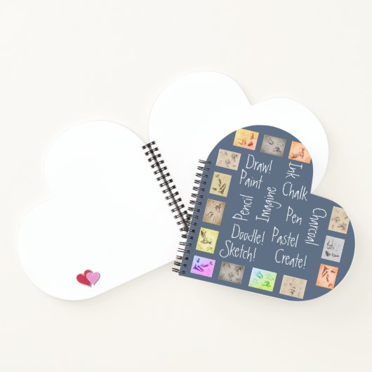 インスパイアのArt Wordsアンティークスケッチハートスケッチ ノートブック (内部)