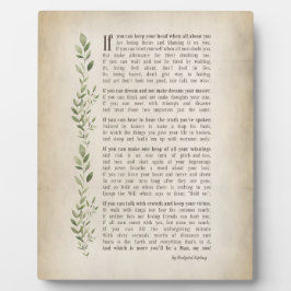 インスパイアもしRudyard Kiplingの詩 フォトプラーク