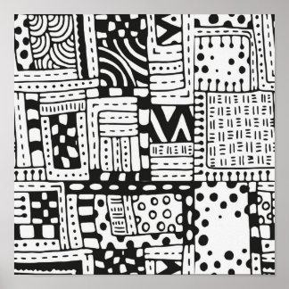 インスパイアインディアン抽象芸術姿2 ポスター