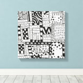 インスパイアインディアン抽象芸術姿6 キャンバスプリント (インサイチュ (ウッドフロア))