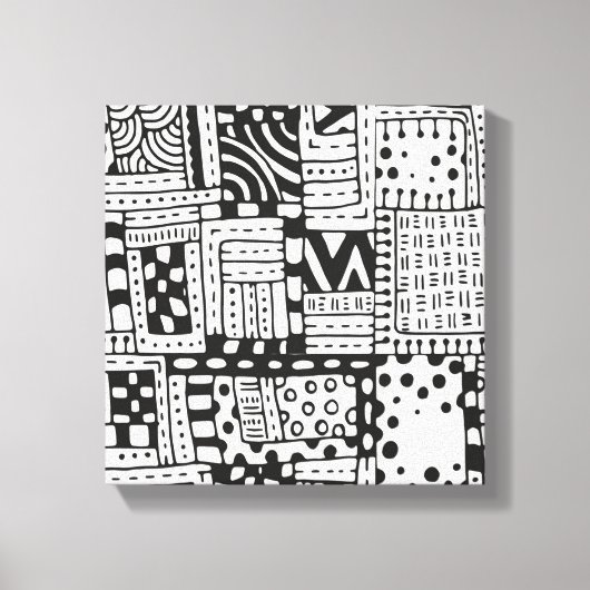 インスパイアインディアン抽象芸術姿6 キャンバスプリント (正面)