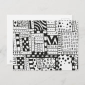 インスパイアインディアン抽象芸術姿 ポストカード (正面/裏面)