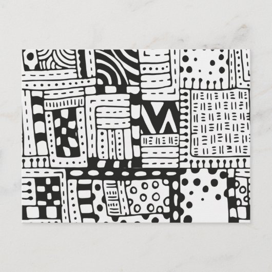 インスパイアインディアン抽象芸術姿 ポストカード (正面)