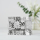 インスパイアインディアン抽象芸術姿 ポストカード (スタンド正面)