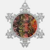 インスパイアカリフォルニアファイスオーナメント スノーフレークピューターオーナメント (正面)