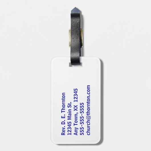 インスパイアキリスト教の旗 ラゲッジタグ (裏面縦)