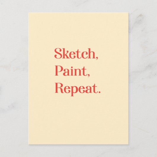 インスパイアクリエイティブ引用文付きタイポグラフィ持続性 ポストカード (正面)