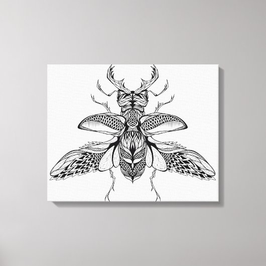 インスパイアサイケデリックStag-Beetle 6 キャンバスプリント (正面)