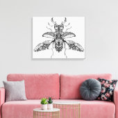インスパイアサイケデリックStag-Beetle 6 キャンバスプリント (インサイチュ (リビング))