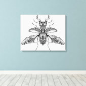 インスパイアサイケデリックStag-Beetle 6 キャンバスプリント (インサイチュ (ウッドフロア))