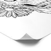 インスパイアスカルと花2 ポスター (角)