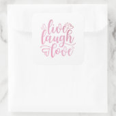 インスパイアズ・ライブ・ラブ笑い引用文 |シール スクエアシール (バッグ)