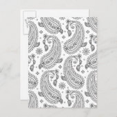 インスパイアペイズリーデザイン ポストカード (正面/裏面)