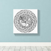 インスパイアマンダラオータムオークリーフ6 キャンバスプリント (インサイチュ (ウッドフロア))