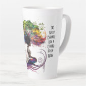 インスパイアラテマグカップ内に細工された女性 カフェラテマグ (右アングル)