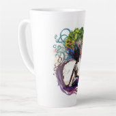 インスパイアラテマグカップ内に細工された女性 カフェラテマグ (左アングル)